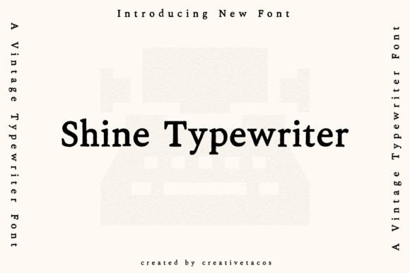 Shine Typewriter Font-Authentic Erased Typewriter font specimen from a collection of distressed Typewriter Fonts, perfect for retro branding, grunge textures, and vintage-style graphic design.