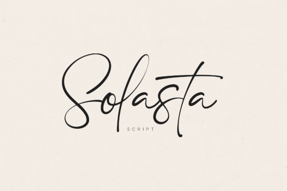 Solasta Signature Font: Modern and sophisticated Solasta signature font for luxury fashion branding and stylish social media graphics.