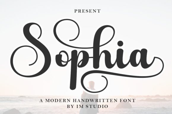 Sophia Script Font alphabet preview
