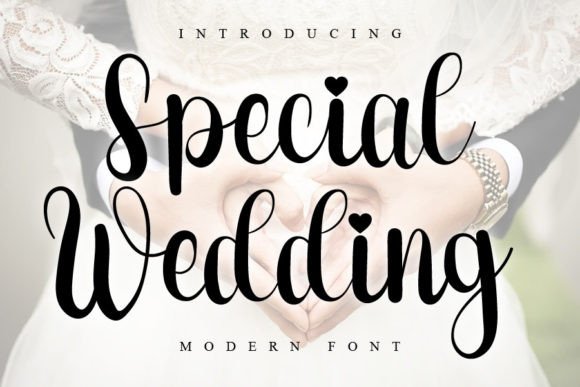 Special Wedding Script Font-Versatile Script Fonts for business: Special Wedding typeface for YouTube banners, logos, and wedding invitations.