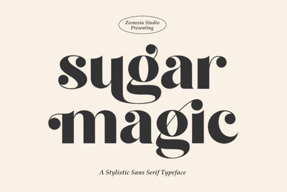 Sugar Magic Sans Serif Font for fashion branding example