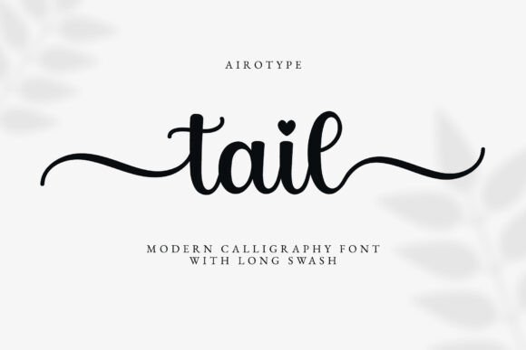 Tail Script Font alphabet preview