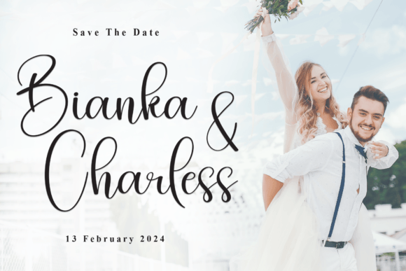 Wedding Script Font-Flowing Wedding handwritten font with expressive calligraphic characters and a timeless, graceful aesthetic.