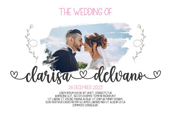 Wedding Handwritten Script Font-Stylish Wedding Handwritten font duo featuring a delicate script paired with a matching clean sans serif.