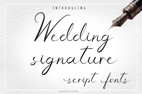 Wedding Signature Script Font-Calligraphy style Wedding Signature handwritten font with fluid strokes and elegant ligatures for custom branding.