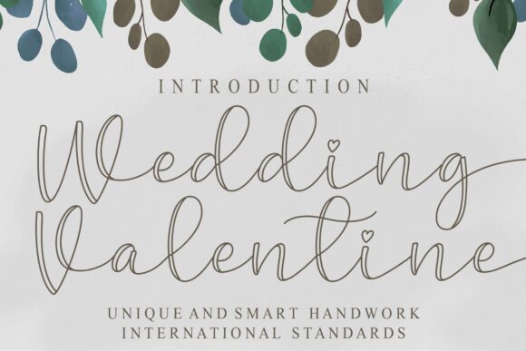 Wedding Valentine Script Font-Elegant Script Fonts for romance: Wedding Valentine typeface featuring well-balanced calligraphy and PUA-encoded swashes.
