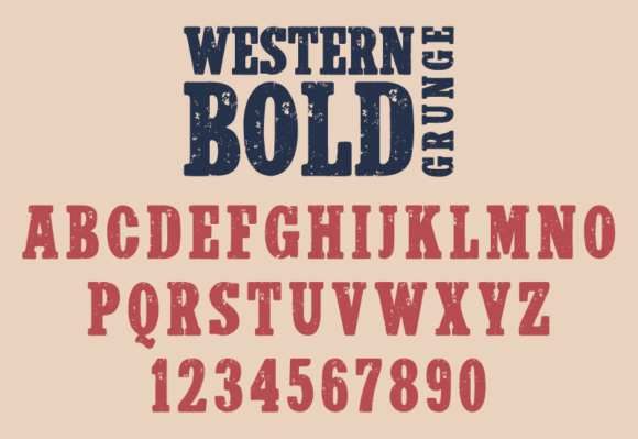 Western Bold Grunge Sans Serif Font