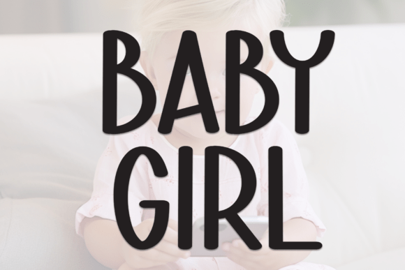 Baby Girl versatile script font with glyphs for nursery decor and personalized gifts