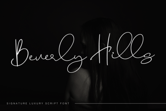 Beverly Hills handmade cursive font with playful loops for Cricut stationery designs