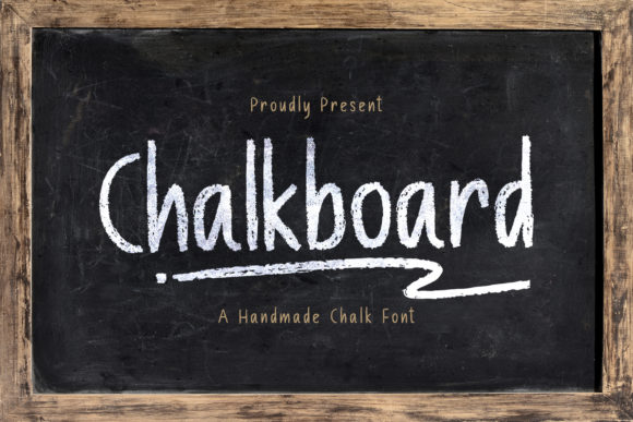 Chalkboard textured font sample for Cricut farmhouse kitchen sign and menu board projects