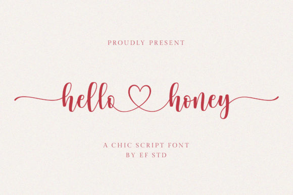 Hello Honey elegant script font suitable for wedding stationery and Cricut gift tags