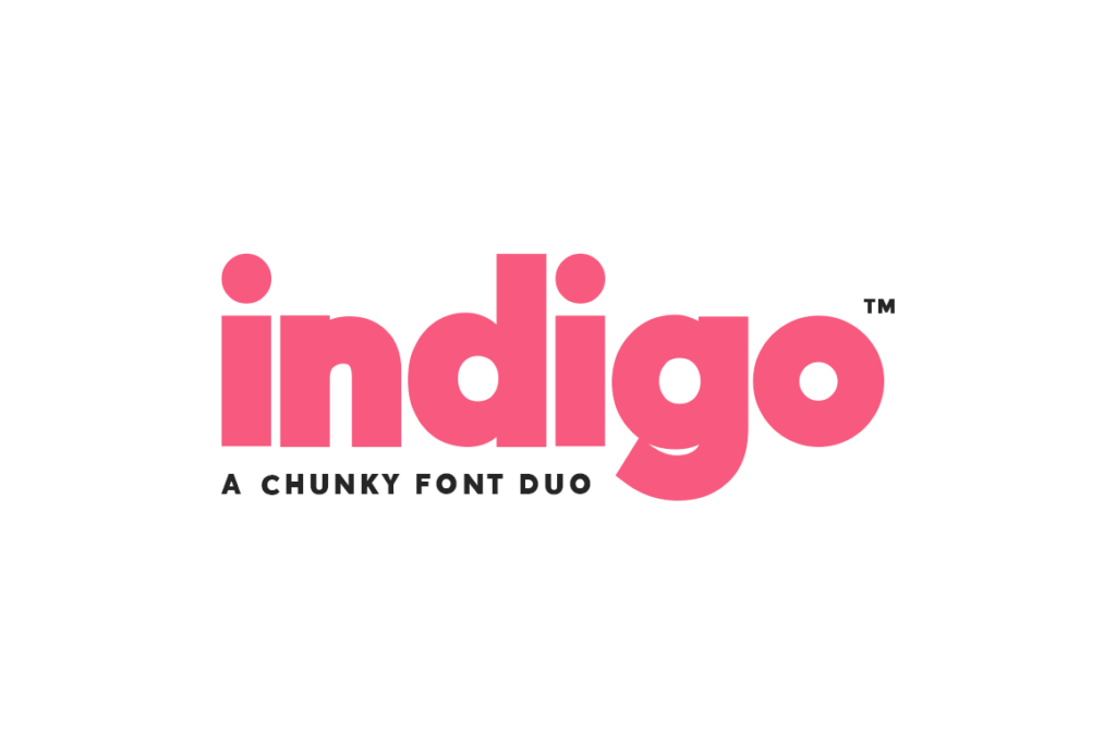 Indigo bold font duo suitable for both Cricut cutting and pen writing projects
