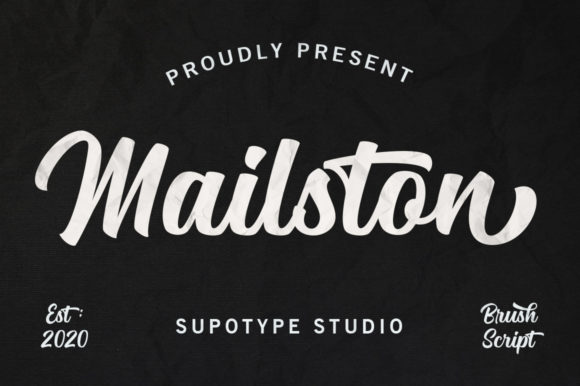 Mailston brush script font with textured handwritten strokes for HTV and t-shirt designs