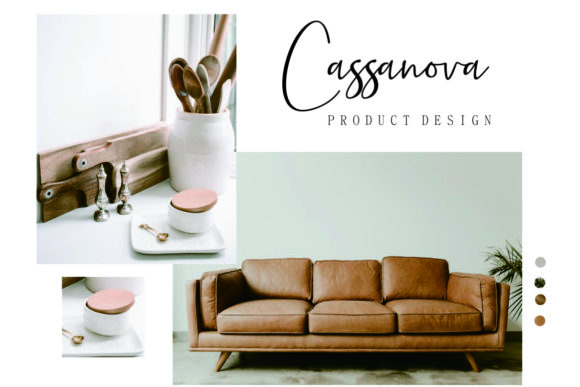 Professional modern cursive typeface Precious Soul shown for product label design