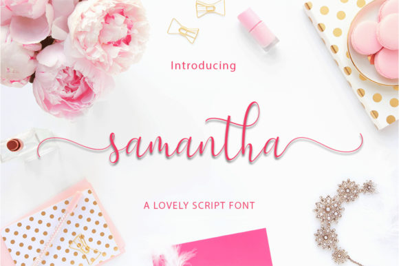 Samantha script font a popular all purpose choice for Cricut crafting projects
