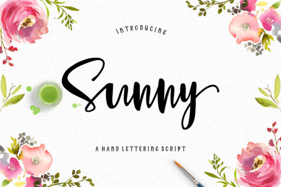 Sunny Script modern cursive font with irregular baseline for feminine craft branding