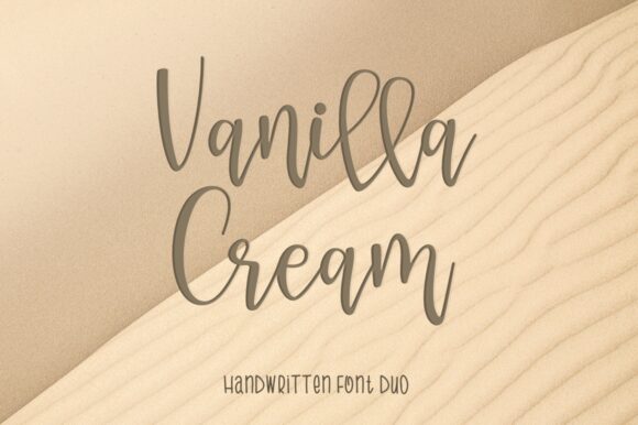 Vanilla Cream font duo pairing script and sans serif styles for Cricut layered designs