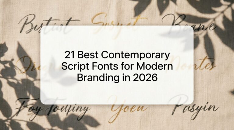 Featured image showcasing premium contemporary script fonts and calligraphy pairing layout examples for modern brand identity design.
