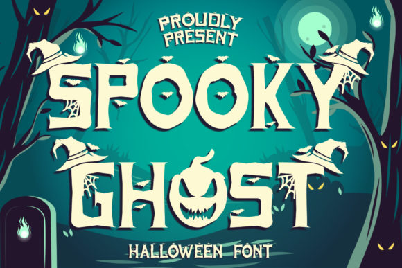 Spooky Ghost versatile display font for classroom decorations.