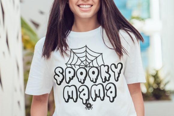 Dripping liquid style typography ideal for Halloween Fonts digital crafting projects.