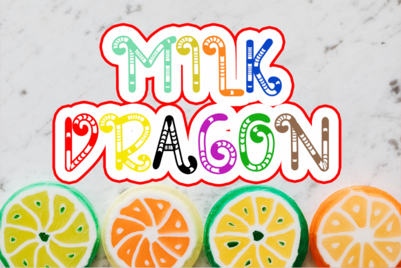 Whimsical kids party favors font with organic letterforms
