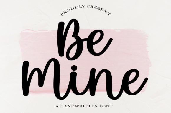 Be Mine Font handwritten font for wedding invitations and stationery