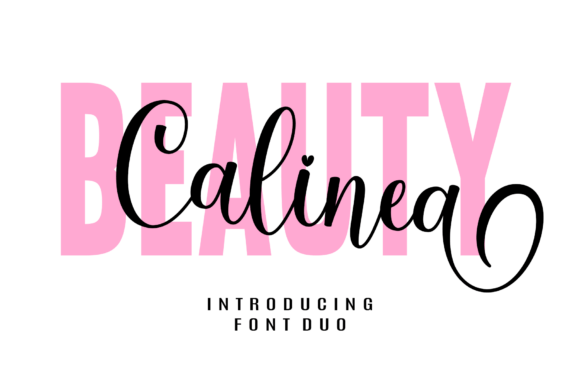 Beauty Calinea font duo script and sans serif for wedding invitations