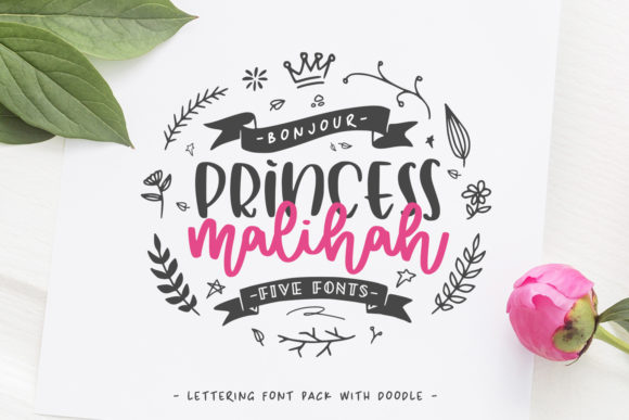 Malihah joyful bouncy cute handwritten lettering font for journal titles