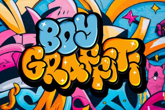 Boy Graffiti Font featuring edgy urban lettering and intricate graffiti designs