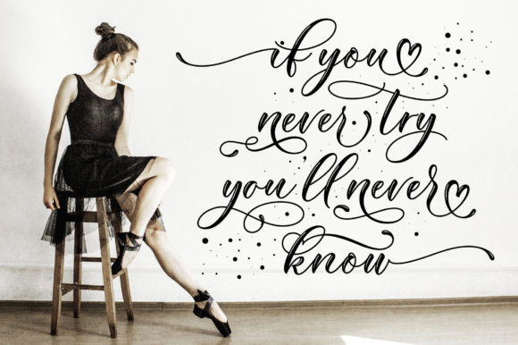 Demiela Script — romantic sweet calligraphy lettering font for wedding decor