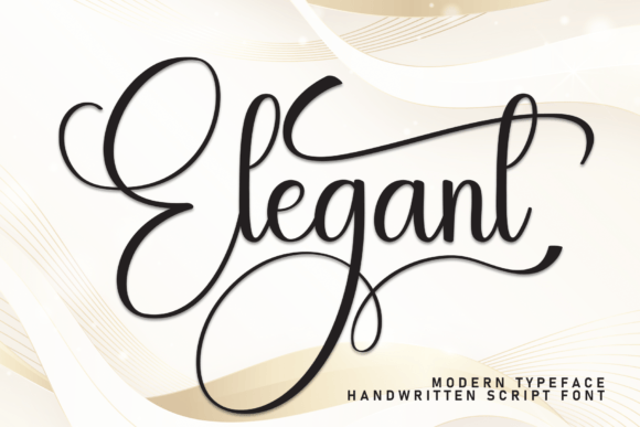Elegant Font modern script for wedding invitation design