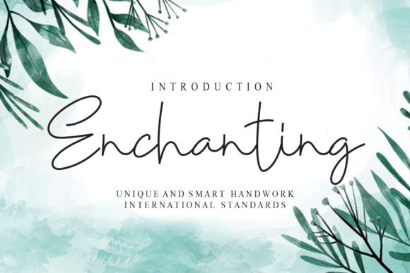 Enchanting delicate thin script lettering font with clean smooth lines