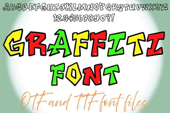 Graffiti Font colorful playful typeface for poster designs and modern merchandise