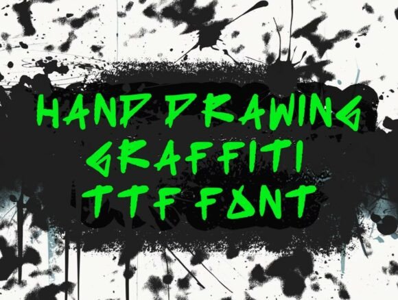 Hand Drawn Graffiti Font displaying raw energetic urban artistry lettering