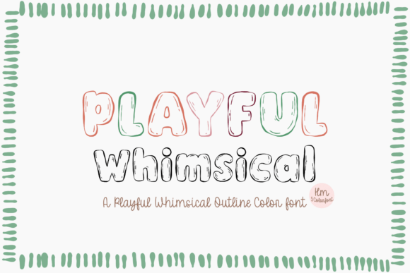 Playful Whimsical hand-drawn color font for stickers and shirts