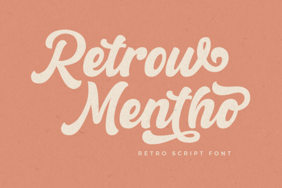 Retrow Mentho Font bold handwritten retro style for vintage travel and lifestyle designs