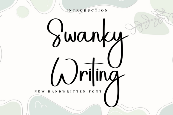 Swanky Writing luxurious handwritten script font with swashes