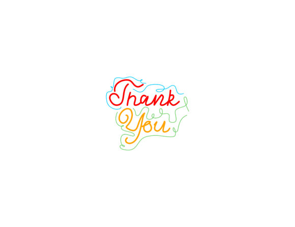 Thank You handwritten lettering font clean feminine script for formal stationery