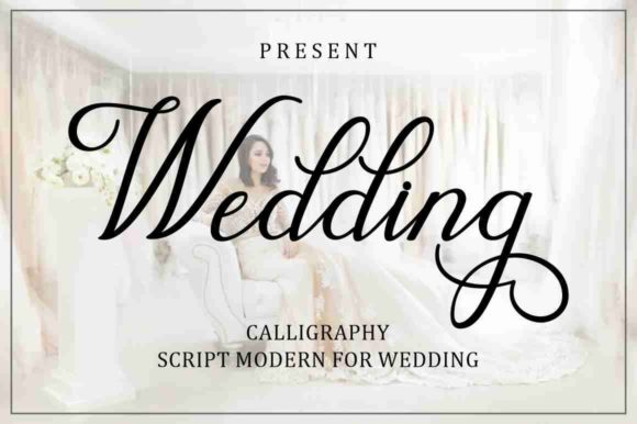 Wedding Font modern classy handwritten font for invitations and swashes