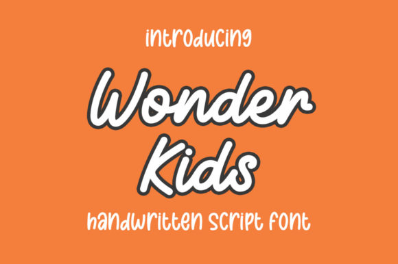Wonder Kids dainty flowing handwritten lettering font for wedding invitations