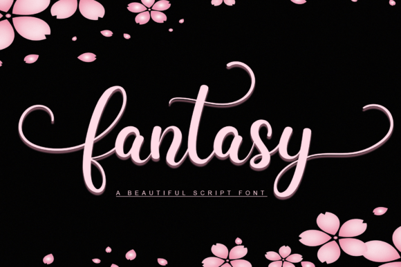 Fantasy Font contemporary handwritten script for wedding design