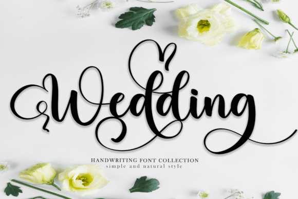 Wedding Font timeless handwritten script for invitation design